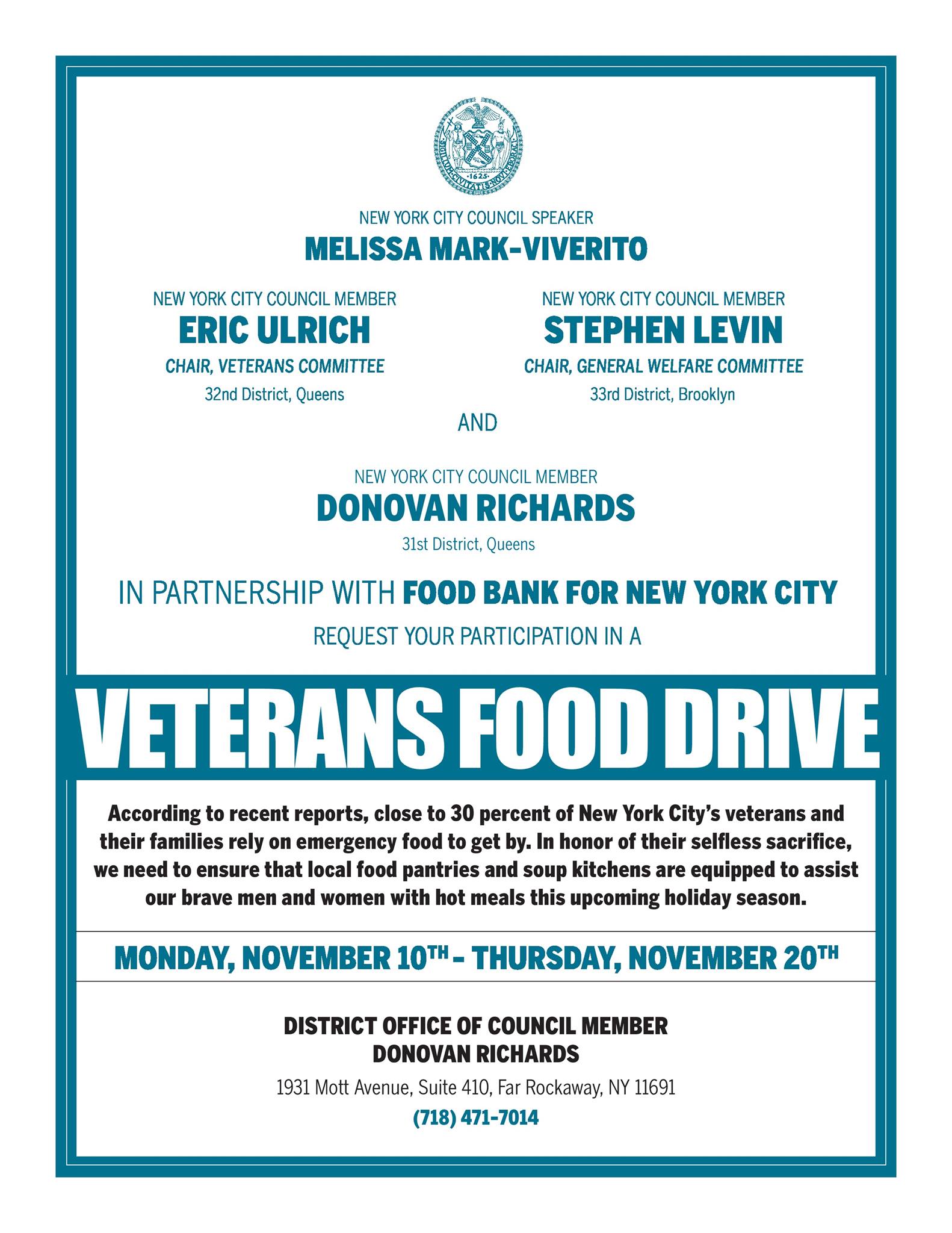 VETERANS FOOD DRIVE